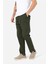 Erkek Rahat Kesim Beli Lastikli ve Ipli Bol Paça Yan Cepli Baggy Pantolon Zanzı Haki Yeşili B03.242.501 5
