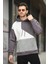 Placide Üç Iplik Pamuklu Parçalı Kapüşonlu Erkek Sweatshirt 2