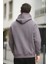 Placide Üç Iplik Pamuklu Parçalı Kapüşonlu Erkek Sweatshirt 4