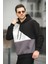 Placide Üç Iplik Pamuklu Parçalı Kapüşonlu Erkek Sweatshirt 4