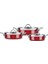Ateş Emaye 6 Parça Omlet Sahan Set Bordo 4