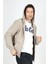 Ruth Erkek Kapüşonlu Fermuarlı Sweatshirt Vizon 4