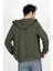 Ruth Erkek Kapüşonlu Fermuarlı Sweatshirt Haki 4