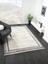 Dark DK012M Gri Lacivert Kenar Çerçeveli Geometrik Detaylı Akrilik Tozuaz Modern Salon Halısı 3