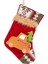 Yılbaşı Ağaç Süsü Kırmızı Çorap Araba Figürlü Kırmızı 15X24 Cm. 1