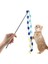 Organik Kedi Çimi 2'li + Çıngıraklı Kedi Oyun Oltası 50 cm 2