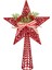 Yılbaşı Süsü Çam Ağacı Tepe Süsü Yılbaşı Dekorlu Kırmızı 25x37 Cm. 1