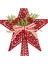 Yılbaşı Süsü Çam Ağacı Tepe Süsü Yılbaşı Dekorlu Kırmızı 25x37 Cm. 2