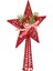 Yılbaşı Süsü Çam Ağacı Tepe Süsü Yılbaşı Dekorlu Kırmızı 25x37 Cm. 3