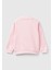 Benetton Kız Çocuk Açık Pembe Önü Logo Baskılı Normal Kesim Fermuarlı Cepli Sweatshirt 2