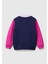 Benetton Kız Çocukmix Önü Logo Baskılı Normal Kesim Fermuarlı Cepli Sweatshirt 2