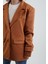 Kiremit Suni Süet Oversize Blazer Ceket 3