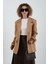 Bej Suni Süet Oversize Blazer Ceket 1