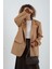 Bej Suni Süet Oversize Blazer Ceket 3