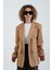 Bej Suni Süet Oversize Blazer Ceket 5