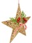 Yılbaşı Süsü Yılbaşı Dekorlu Yıldız Fiyonklu Berryli Gold 25X25 Cm. 3
