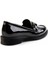 Siyah Kırışık Rugan Kadın Loafer Ayakkabı K01474091908 4