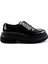 Siyah Rugan Kadın Loafer Ayakkabı K01386030308 2