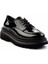 Siyah Rugan Kadın Loafer Ayakkabı K01386030308 3