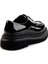 Siyah Rugan Kadın Loafer Ayakkabı K01386030308 4