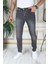 Erkek Füme/gri Regular Fit Likralı Kot Pantolon Fermuarlı Esnek Denim Phantom Jeans 1