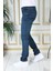 Erkek Tint Yeşili Regular Fit Rahat Kesim Esnek Likralı Denim Jeans Şık Kot Pantolon 3