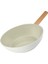 Swiss Crystal Almond Cream Indüksiyon Tabanlı Wok Tava 28 cm 6