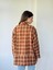 90'lar Retro Model Oversize Tasarım Ekose Ceket Kadın Açık Kahve 4