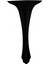 Mobilya Masa Sehpa Ayağı Puf Lükens Siyah Plastik Sehpa Ayağı 40X16X16 cm 4 Adet 1