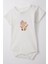 Kız Bebek Çıtçıtlı Zıbın Body Sevimli Ceylancık Baskılı Çiçekli 9 Ay-3 Yaş, Ekru 3