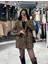 Morni Leopar Desenli Oversize Boyfriend Kesim Blazer 1