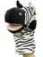 Ağız Açık Zebra Çocuk Peluş Oyuncak Kukla 25 cm (Yurt Dışından) 1