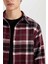 Regular Fit Polo Yaka Kareli Flanel Uzun Kollu Gömlek E0989AX24WN 5