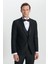 Slim Fit Dar Kesim Kırlangıç Yaka Desenli Yelekli Smokin Takım 1