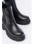 745-2137 Siyah Kalın Taban Lastikli Günlük Kadın Bot 3