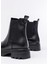 745-2137 Siyah Kalın Taban Lastikli Günlük Kadın Bot 5