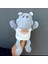 Gri Hippo Hayvan Rol-Play Çocuk El Kuklası Peluş Oyuncak 28CM (Yurt Dışından) 1
