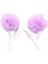 2 Adet Paten Pom Poms Jingle Bells ile Kızlar Paten Pom Poms Bulanık Pom Pom Dörtlü Paten Için, Mor (Yurt Dışından) 1