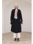 Gizli Düğmeli Gömlek Yakalı Tunik Siyah 24KT472 4