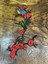 Ütü İle Yapışan Yeşil Dallı Kırmızı Kuş Bahar Dalıo Aplike 28 x 13 cm 2