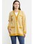 Kazayağı Motif Oversize Triko Ceket - Güneş 2