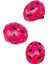 Pembe Çocuk Kaskı Yıldızlar ve Harfler Stickerlı Spor Koruyucu Kask Pembe Dizlik Dirseklik Seti 5