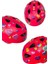 Pembe Çocuk Kaskı Kalpler ve Harfler Stickerlı Spor Koruyucu Kask Lila Dizlik Dirseklik Seti 4