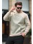 Bej Kapüşonlu Cep Detaylı Nakışlı Sweatshirt E7085 2
