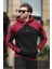 Bordo Kapüşonlu Cep Detaylı Nakışlı Sweatshirt E7085 3