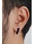 Paslanmaz Çelik 316L Siyah 16MM Üçgen Unisex Çift Küpe 2