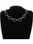 Gri Kalp Metal 35 cm Zincirli Choker Kolye Takı 1