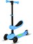 Lisanslı L5 2in1 Katlanabilir Oturaklı Işıklı 3 Tekerlekli Çocuk Scooter Mavi 6