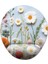 Çiçek Desenli Floral Bilek Destekli Mousepad Model 1 - Oval 1