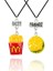 Best Friends Hamburger ve Patates Kızartması Arkadaşlık Kolyesi 1